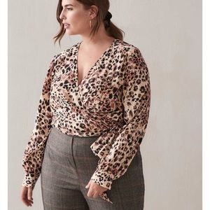 Cropped Wrap Blouse